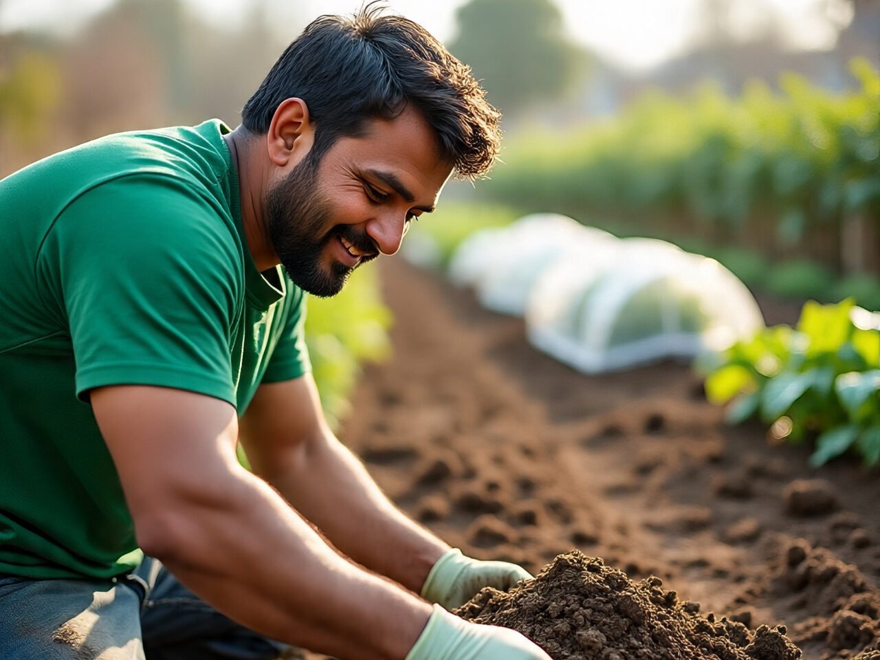Super Maali mascot holding a watering can, symbolizing Kitchen Waste to Plants Food for a greener garden.