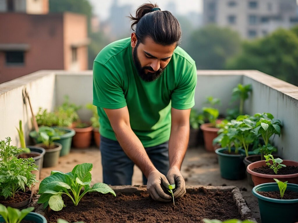 February gardening guide showing planting, pruning and plant care in an urban home garden by Super Maali